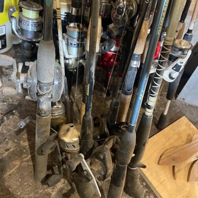 S28-Very Large Fishing Rod Lot +Extras