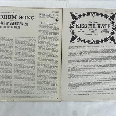 2 Vintage Broadway Musical 33RPM Vinyl Soundtrack Albums