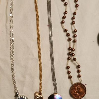 Jewelry lot including Waltham wrist watch, vintage & clip earrings