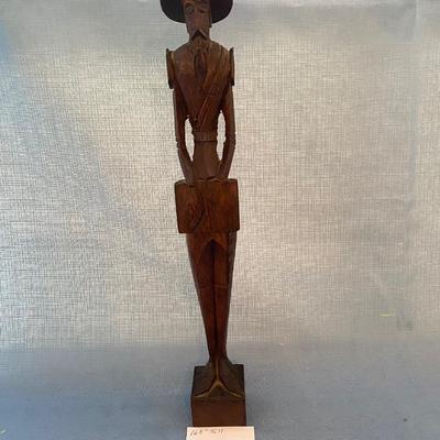 Don Quixote Wooden Carved Figure
