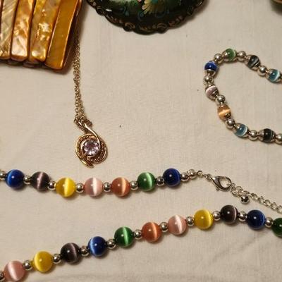 Jewelry lot including Vintage Princeton Watch and vintage & clip earrings