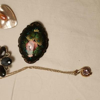 Jewelry lot including Vintage Princeton Watch and vintage & clip earrings