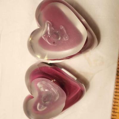 Two Gorgeous Rollin Karg Art Glass, Sculpture/Paperweight