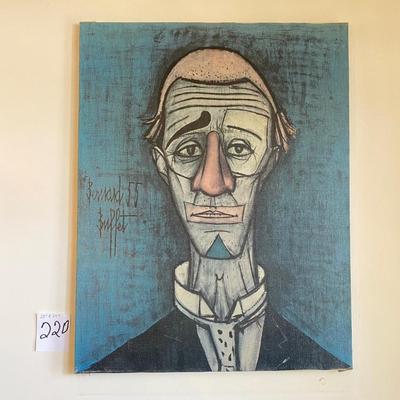 tete De Clown by Bernard Buffet Canvas Print