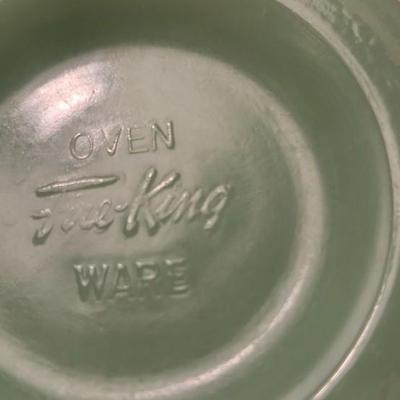 Two Vintage Oven Fire-King Ware Jadeite Green D-Handle Glass Mug