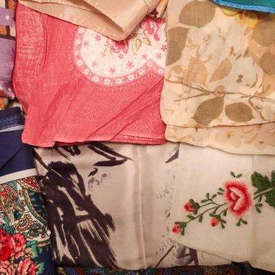 Large Vintage Scarfs and bandanas lot