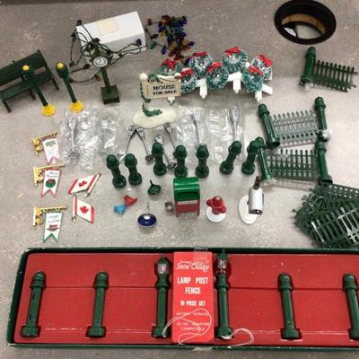 Dept. 56 Fencing Posts, Street Accessories and Lights.