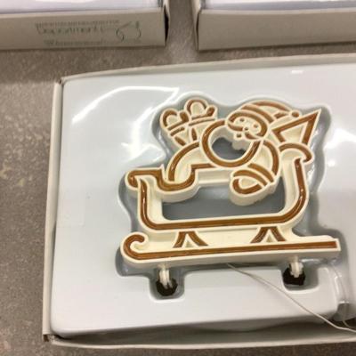 Dept. 56 Accessories Three Signs, Reindeer, and Santa