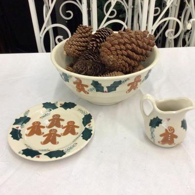 Gingerbread and Leaves Dish Set