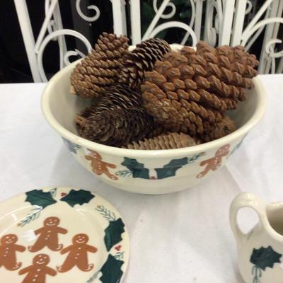 Gingerbread and Leaves Dish Set