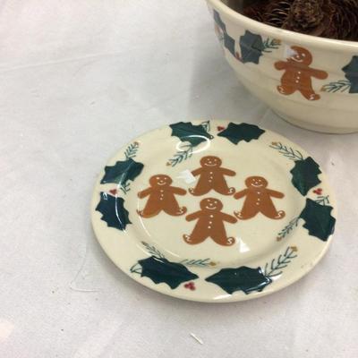 Gingerbread and Leaves Dish Set