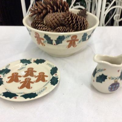 Gingerbread and Leaves Dish Set