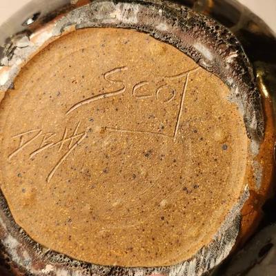 Stoneware Art Pottery Jar with lid by Scot Detty