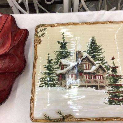 Six Christmas Plates Lot
