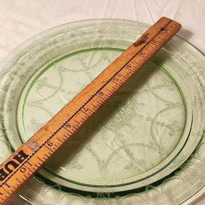 1930 Vintage Uranium Glass Serving lot
