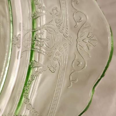 1930 Vintage Uranium Glass Serving lot