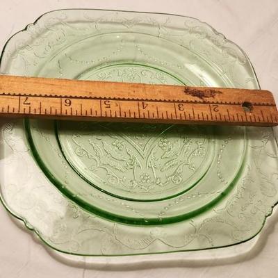 1930 Vintage Uranium Glass Serving lot