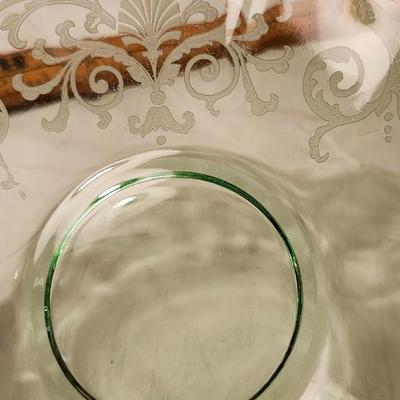 1930 Vintage Uranium Glass Serving lot