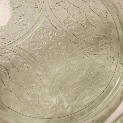 1930 Vintage Uranium Glass Serving lot