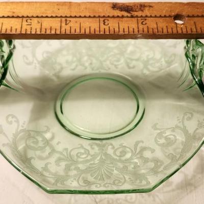 1930 Vintage Uranium Glass Serving lot
