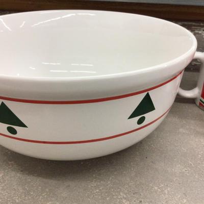 Christmas Bowl and Six Dayton’s Duck Mugs
