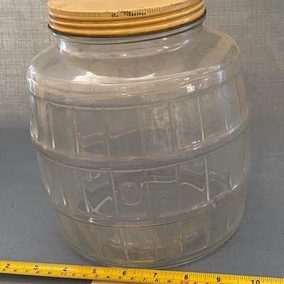 Vintage Barrel Jar and Lid