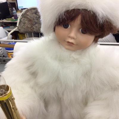 Animated Snow Girl with LED Light