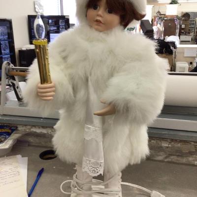 Animated Snow Girl with LED Light