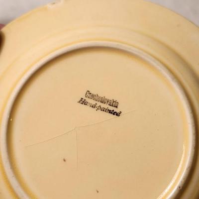 Vtg. Handpainted Lostro Czechoslovokia Pottery Pitchers