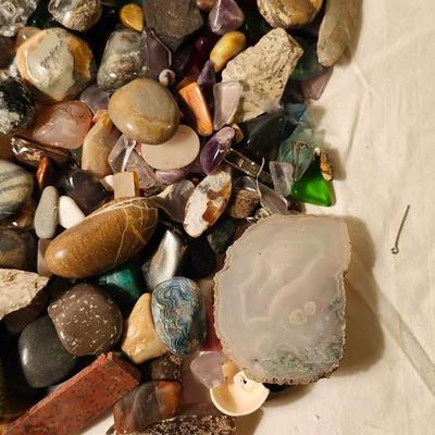 Lakes Rocks/ Petoskey stones/ Pudding Stone/ minerals Rock/ Piranha Agate Slab lot