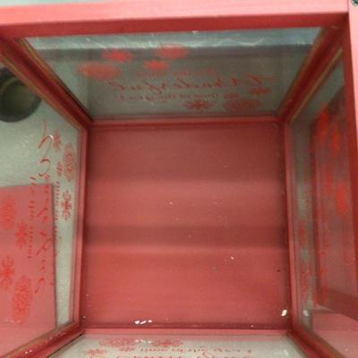 Stackable Set Of Three Wood and Glass Decorative Boxes