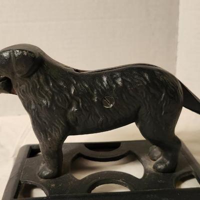Nutcracker lot including, VINTAGE CAST IRON DOG NUTCRACKER SAINT BERNARD DOG BLACK