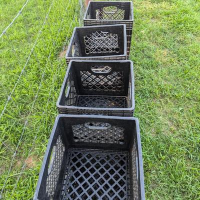 Plastic Milk Storage Crates 12 Reg size, 2 large