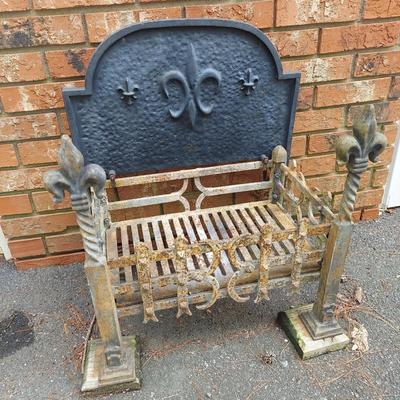 Cast Iron Fire Grate with Backplate (Y-BBL)