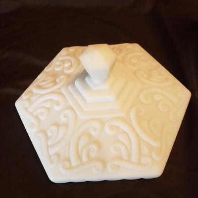 Imperial Glass White Compote with Lid (LR-KD)