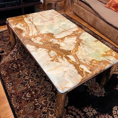 Onyx & Brass Coffee Table (LR-RG)