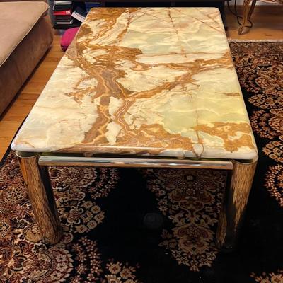 Onyx & Brass Coffee Table (LR-RG)