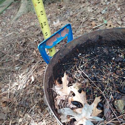 Two Painted Metal Cauldron Pots (Y-BBL)