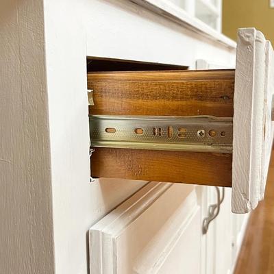 Custom Built ~ Farmhouse White Solid Wood Wall Unit # 2 ~ *Read Details
