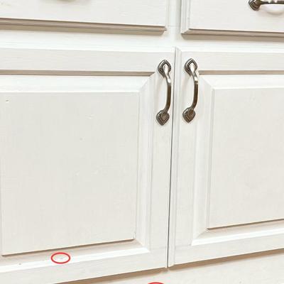 Custom Built ~ Farmhouse White Solid Wood Wall Unit # 2 ~ *Read Details