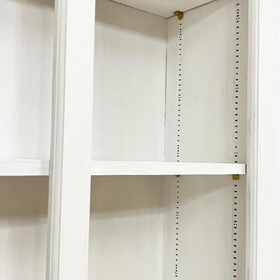 Custom Built ~ Farmhouse White Solid Wood Wall Unit # 2 ~ *Read Details