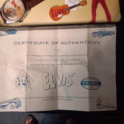 ELVIS FOSSIL LIMITED EDITION WATCH W/COA