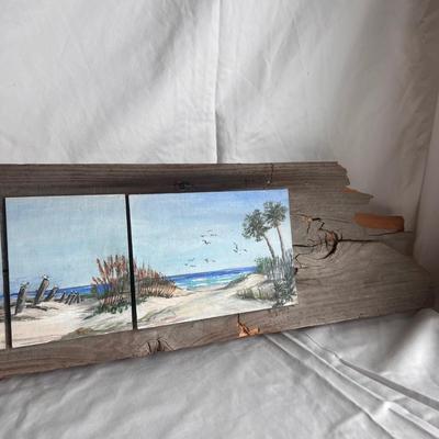 Two Paintings of Beach Scenes (LR-DZ)