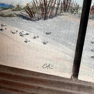 Two Paintings of Beach Scenes (LR-DZ)