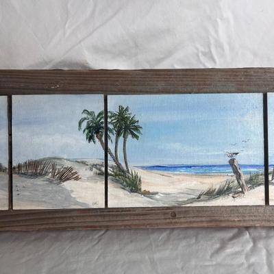 Two Paintings of Beach Scenes (LR-DZ)