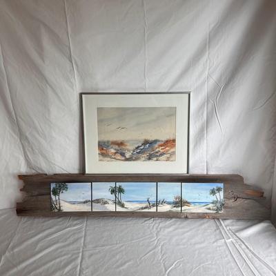 Two Paintings of Beach Scenes (LR-DZ)