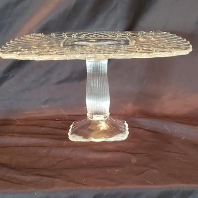 Two Decorative Glass Cake Stands (LR-KD)