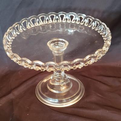 Two Decorative Glass Cake Stands (LR-KD)