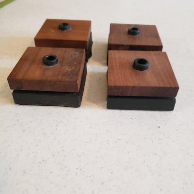 MCM Teak & Iron Candlesticks