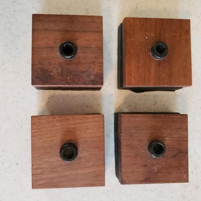 MCM Teak & Iron Candlesticks